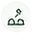 Circular pale-green icon containing people and a small trend mark.