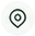 Circular pale-green icon containing an outlined location pin.