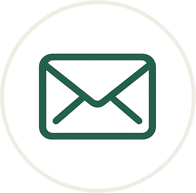Small outlined envelope/postcard icon used for postcard count.