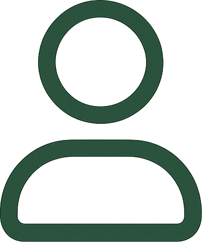 Outlined person bust icon used for leads generated.
