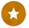 Gold circular badge containing a white five-point star, used in the customer-value callout.