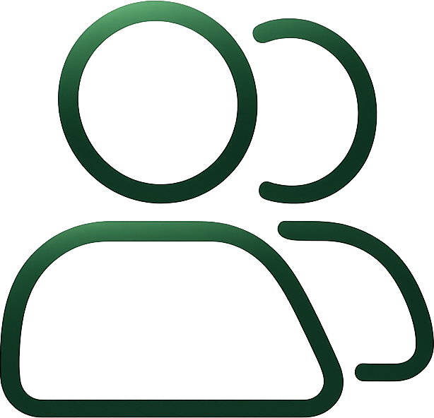 White outlined two-person icon used in the dark Assign Crew quick-action tile.